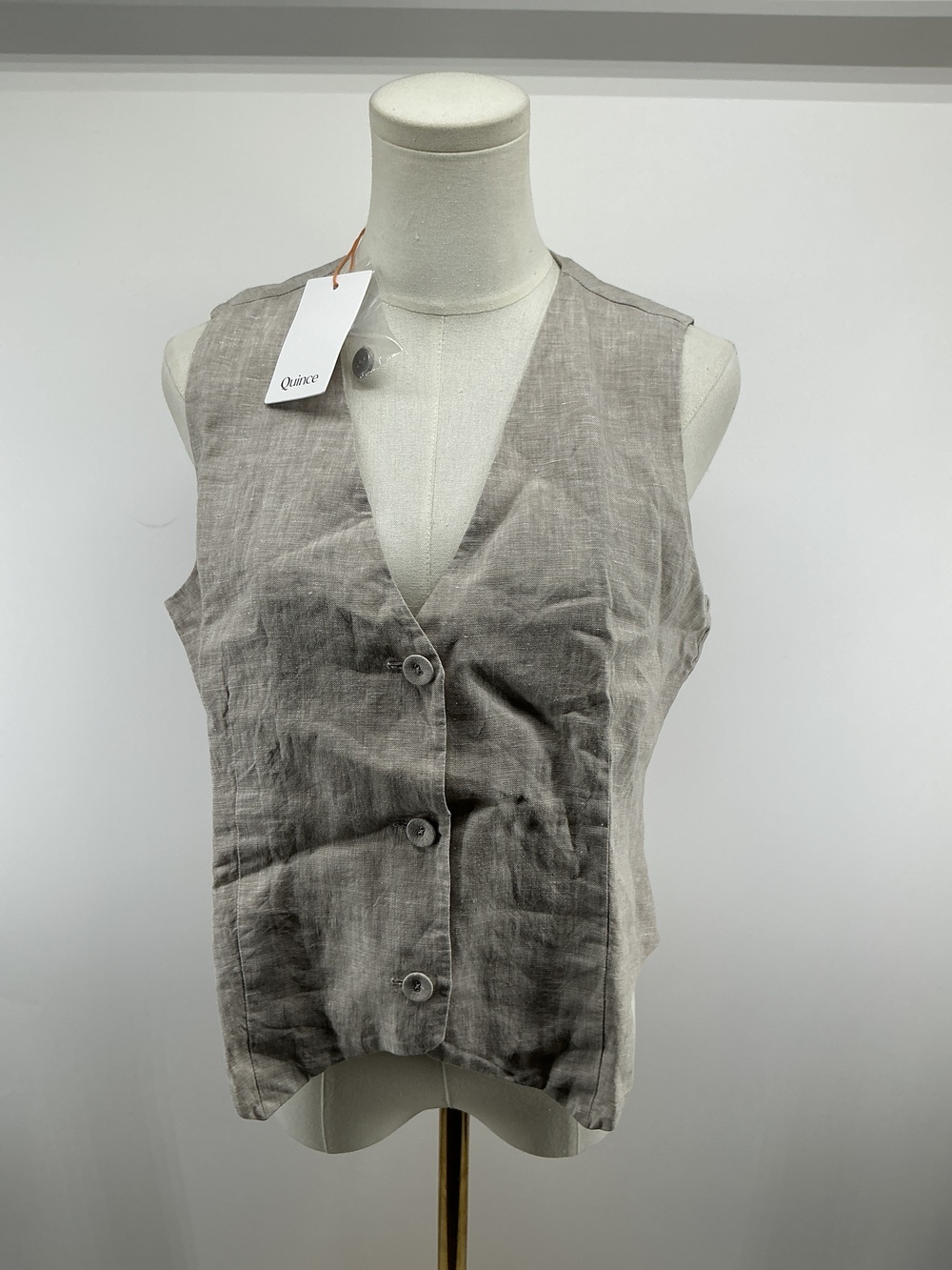 100% European Linen Vest